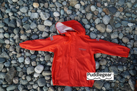 Puddlegear Red Kids Raincoat with Hood